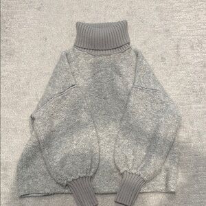 Free People Gray Turtleneck Sweater